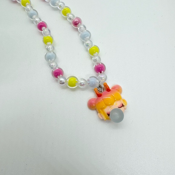 Handmade Bubble Blowing Girl Cute Kawaii Phone Charm Strap Beads - Picture 3 of 3